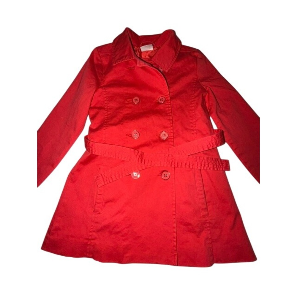 Crazy 8 Girls Double Breasted Trench Coat Belted Jacket Size M 7-8